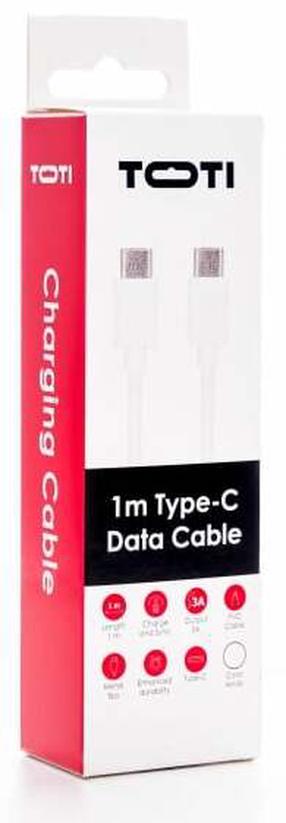 Провод Toti, USB Type C, 100 см, белый цв.