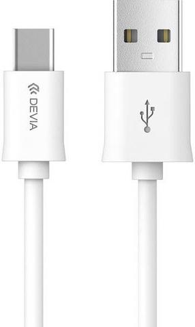 Juhe Devia USB To USB Type-C, USB Type C/USB, 100 cm, valge v.
