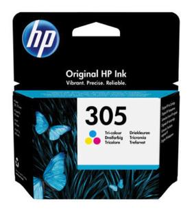 Rašalinio spausdintuvo kasetė HP 305, geltona/mėlyna/purpurinė (magenta)