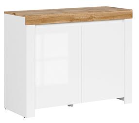 Skapītis Holten S440-KOM2D-BI/DWO/BIP, ozola krās./balts krās., 42 cm x 106 cm x 83.5 cm