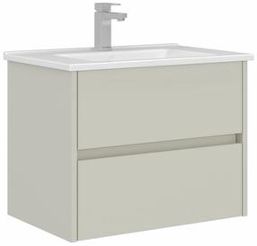 Шкафчик для ванной с раковиной Kalune Design Arno, белый цв./кашемир цв., 45 см x 65 см x 52 см