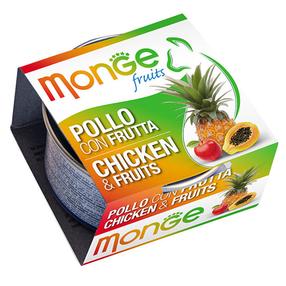Kassi märgtoit Monge Fruits, kanaliha/puuviljad, 0.08 kg