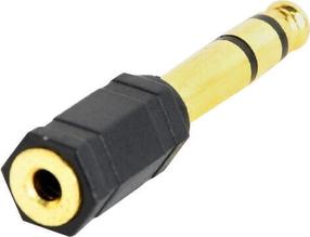 Adapteris Gembird 6.35 mm to 3.5mm Audio Adapter Plug 3.5 mm female, 6.35 mm male, melna krās.