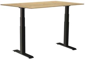 Kompiuterio stalas reguliuojamo aukščio Sun-Flex EasyDesk Adapt VI, 120 cm x 80 cm, 62 - 127 cm, beržo sp./juoda sp.