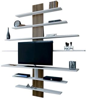 Dzīvojamās istabas mēbeļu komplekts Kalune Design Zebra, iekštelpu, balts krās./valriekstu krās.
