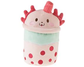 Pliušinis žaislas burbulinė arbata Epee Strawberry, rožinė sp., 21 cm