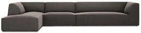 Kampinė sofa Micadoni Home Ruby 5 Seats, tamsiai pilka sp., kairinė, 366 x 180 cm x 69 cm