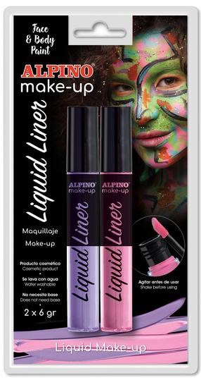 Краска для лица Alpino Fiesta, розовый цв./фиолетовый цв., 2 шт.