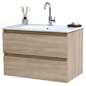 Vannas istabas skapis ar izlietni Sanibell Online, bardolino oak krās., 46.5 cm x 81 cm x 54.5 cm