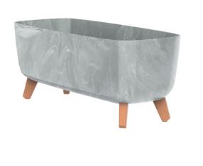 Ziedu kaste uz kājiņām Prosperplast Gracia DGCL600E-422U, plastmasa, 58 cm x 24 cm, Ø 58 cm, pelēka krās.