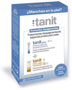 Набор средств по уходу за лицом для женщин Tanit Depigmenting Treatment Anti-Darks + SPF50 Solar Filter, 65.0 мл, SPF 50, 2 шт.