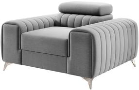 Krėslas Laurence Nube 3, šviesiai pilka sp., 97 cm x 125 cm x 105 cm