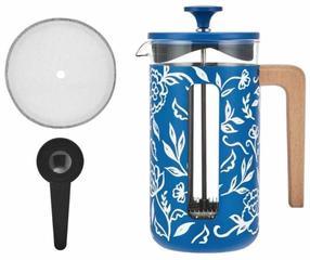  Kavinukas French Press La Cafetiere Pisa Floral, 1 l, mėlyna sp.