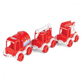 Игрушечная пожарная машина Wader Fire Brigade 60023, белый цв./красный цв.