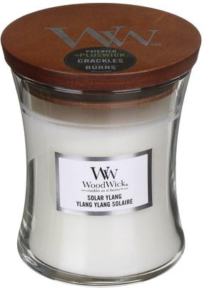 Žvakė, aromatinė WoodWick Solar Ylang, 60 h, 275 g, Balta