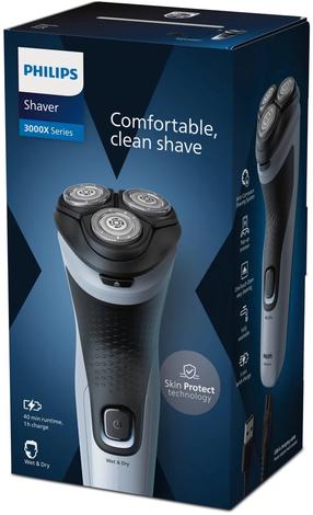 Триммер для бороды Philips 3000X X3003/00, синий цв.