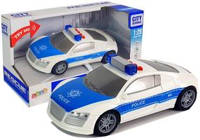 Игрушечная полицейская машина Lean Toys City Service Rescue, 1:28, синий цв./белый цв.