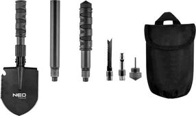 Labidas NEO Multi Funktional Survival Shovel Tool 8in1, must v.