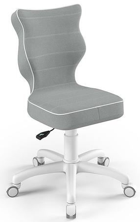 Laste töötool Petit Size 4 JS03, 37 x 35 x 83 cm, valge v./hall v.
