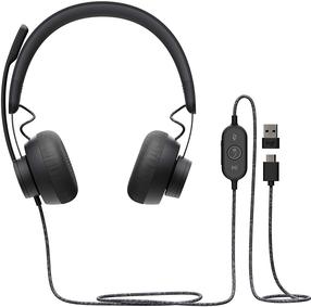 Проводные наушники Logitech Zone, черный цв.