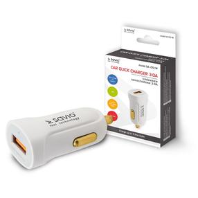 Auto laadija Savio SA05, USB, valge v.