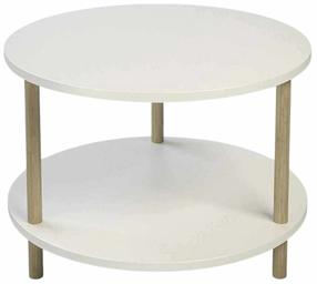 Kavos staliukas Kalune Design Peka 0008, balta sp., 60 cm x 60 cm x 43 cm