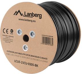 Laidas Lanberg UTP LCU5-21CU-0305-BK CAT5E UTP, UTP, 305 m, juoda sp.
