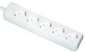 Pagarinātājs, 1.5 m, 5 ligzdas, balta krās.