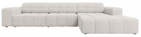 Kampinė sofa Cosmopolitan Design Chicago Haga 06, šviesiai pilka sp., dešininė, 167 x 294 cm x 78 cm