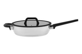 Keptuvė su dangčiu Maku Ease, Ø 26 cm, stiklas/nerūdijantysis plienas/silikonas