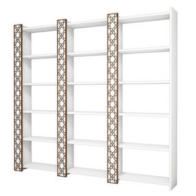 Põrandariiul Kalune Design City 3, valge v., 170 cm x 24.2 cm x 184.6 cm