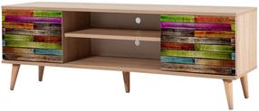 TV galds Kalune Design Truva 726, ozola krās., 40 cm x 140 cm x 50 cm