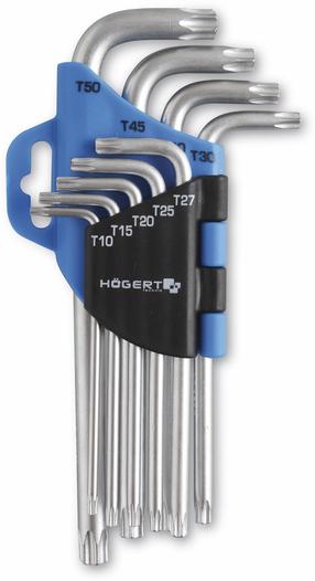 Набор звездообразных ключей Högert HT1W814, звездный, 9 шт.