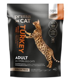 Sausā kaķu barība Prima Cat Adult Turkey, tītara gaļa, 0.4 kg