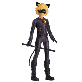 Кукла с аксессуарами Miraculous Cat Noir 50165, 27 см, черный цв.