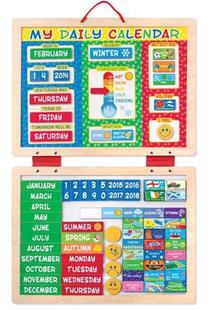 Edukacinis žaislas Melissa & Doug My Magnetic Daily Calendar, 2.2 cm, įvairių spalvų, 80 vnt.