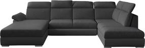 Kampinė sofa Evanell Inari 96, Soft 29, pilka sp./tamsiai pilka sp., kairinė, 216 x 330 cm x 102 cm
