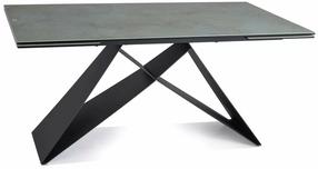Stalas išskleidžiamas Westin Ossido Verde, juoda/turkio, 160 - 240 cm x 90 cm x 77 cm