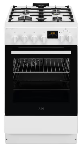 Dujinė viryklė su elektrine orkaite AEG 6000 serija SteamBake CKB56490BW