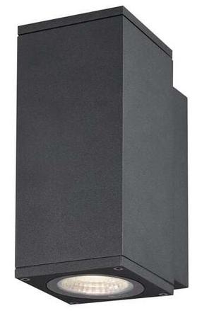 Sieninis lauko šviestuvas SLV Enola Square S, 6W, LED, IP65, antracito sp., 7 cm x 16 cm