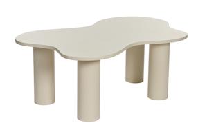 Kafijas galdiņš Kalune Design Bloom, krēmkrāsa, 70 cm x 110 cm x 40 cm