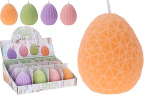 Svece, formas Egg CC5062830, 6 h, (krāsa/dizains tiek izvēlēts nejauši)