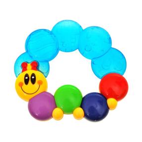 Прорезыватель, гусеница Hola Fun, синий цв.