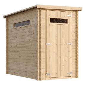 Sodo namelis, su grindimis Timbela M306A+M306G, 239 cm x 144 cm x 204 cm, rusva sp.
