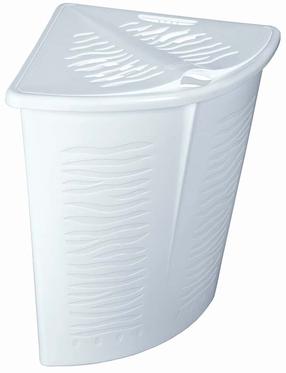 Skalbinių dėžė Branq Zebra, 45 l, balta sp., 37 cm x 50 cm x 52.5 cm