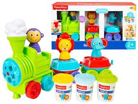 Plastilīna komplekts Mattel Fisher Price Dough Train, daudzkrāsaina