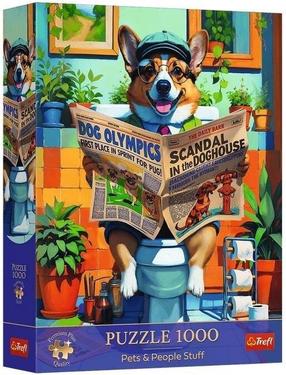 Dėlionė Trefl Corgi in the Toilet, 68 cm x 48 cm, 1000 vnt.
