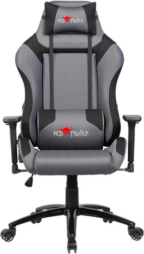 Игровой стул Red Fighter C3, 75 x 57 x 109 - 117 см, серый цв.