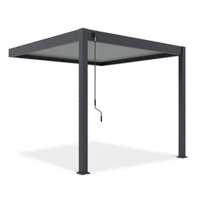 Pavėsinė Pergola Elegance Wall, 309 x 256 cm, antracito sp./šviesiai pilka sp.