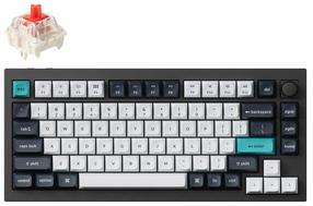 Belaidė kompiuterio klaviatūra Keychron Q1 Max Q1M-M1 Gateron Jupiter Red, EN, balta sp./juoda sp.